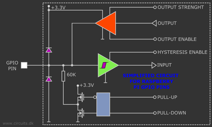 Raspberry GPIO pin circuit